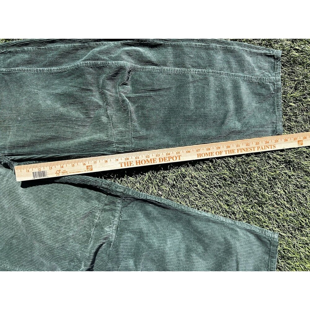 Free People We The Free Good Luck Mid Rise Corduroy Barrel Jeans Green 27 Boho - Picture 6 of 13